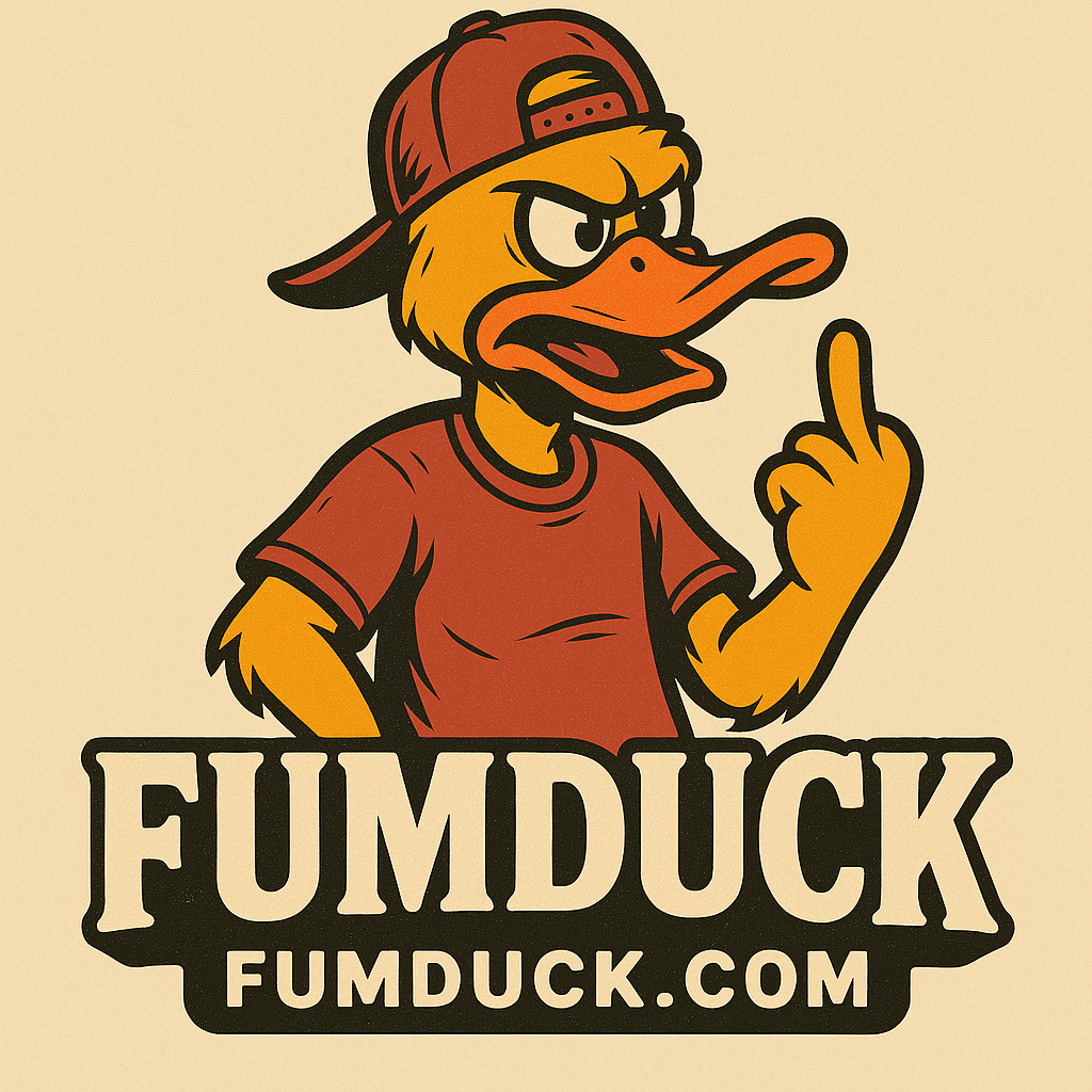 Fumduck anti-hero cartoon mascot