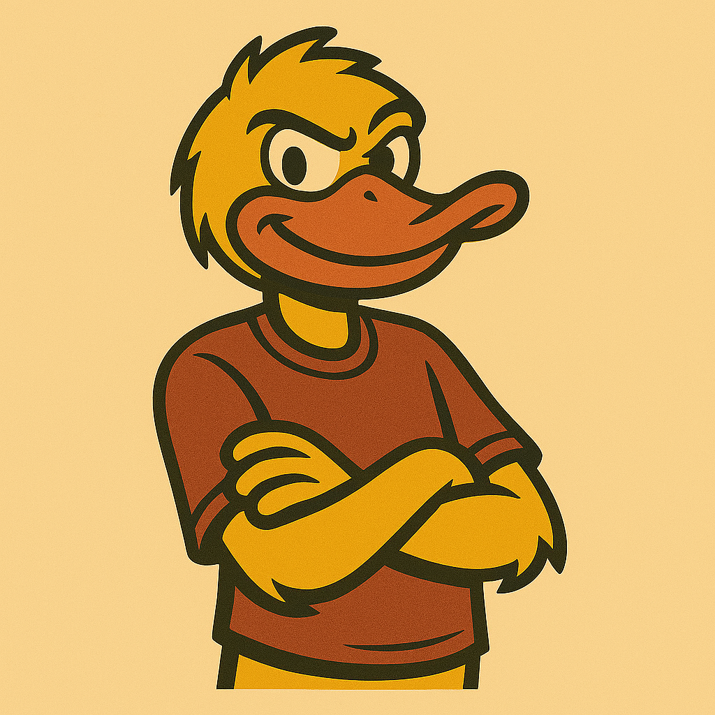 Fumduck smug arms-crossed pose